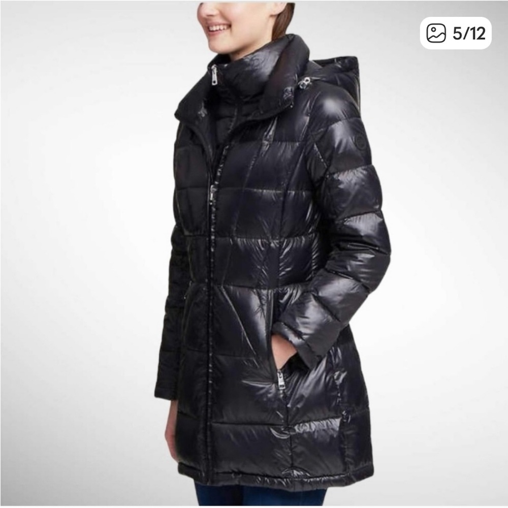 Andrew Marc 650 Fill Power Duck Down Packable Hooded Puffer Jacket Coat Size L